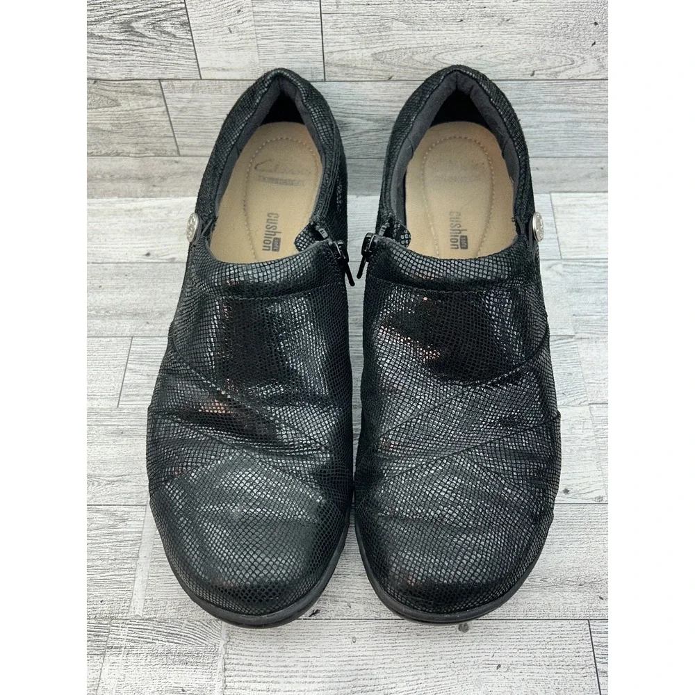 Clarks Shoes‎ Womens Size 11 Comfort Slip On Wedge Casual Soft Cushion 26113343